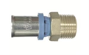 Raccordo Tubo Multistrato Pressare Diritto Maschio D.20x3/4x2