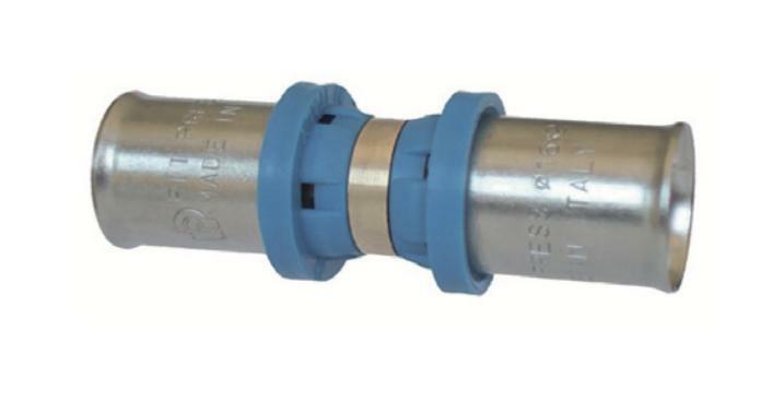 Raccordo Tubo Multistrato Pressare Diritto Doppio D.32x32x3