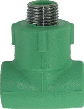 Raccordo PP-R Random a Saldare Tee Maschio Filettato D.32x 1
