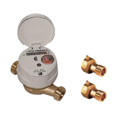Contatore Acqua Asciutto Itron Completo di Raccordi e Bollo D.2