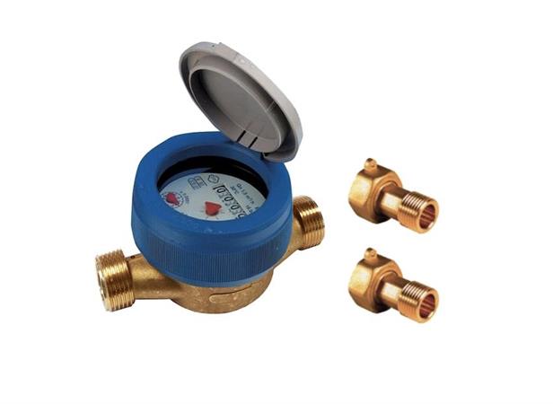Contatore Acqua Bagnato Sisma Completo di Raccordi e Bollo D.1/2