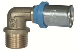 Raccordo Tubo Multistrato Pressare Gomito Maschio D.26x3/4x3