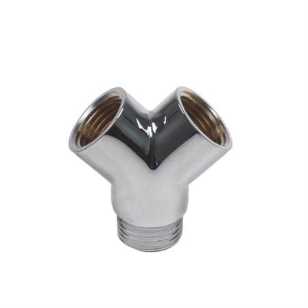 Raccordo Ottone Cromato a Y Maschio D.1/2