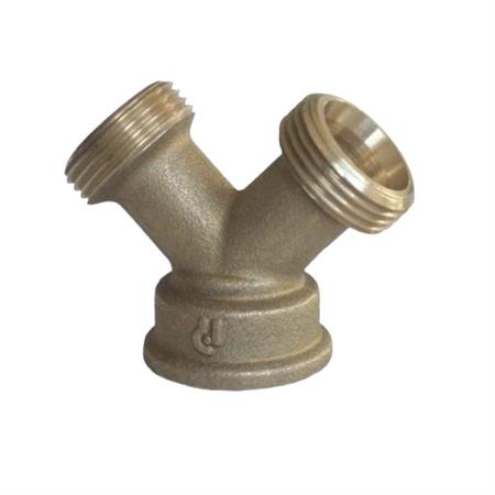 Raccordo Ottone Giallo ad Y Femmina D.3/4