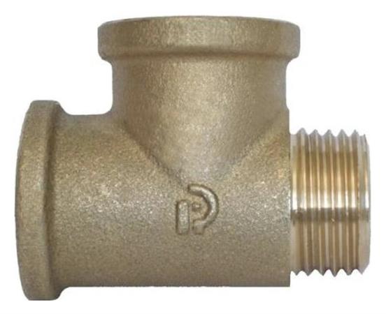 Raccordo Ottone Giallo Tee Femmina Femmina Maschio D.3/4Fx3/4Fx3/4M