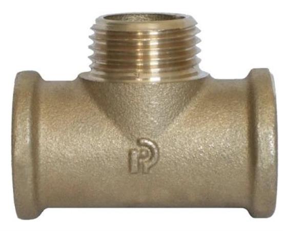 Raccordo Ottone Giallo Tee Femmina Maschio Femmina D.3/4Fx3/4Mx3/4F