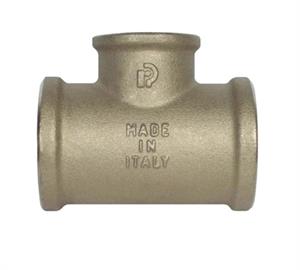 Raccordo Ottone Giallo Tee Ridotta Femmina Femm.D.11/4Fx3/4Fx11/4F
