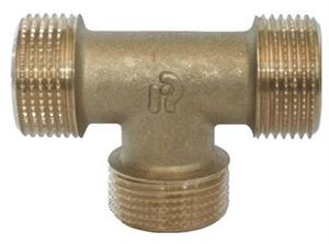 Raccordo Ottone Giallo Tee Maschio Maschio Maschio D.1/2Mx1/2Mx1/2M