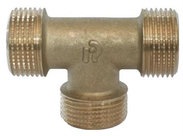 Raccordo Ottone Giallo Tee Maschio Maschio Maschio D.3/4Mx3/4Mx3/4M