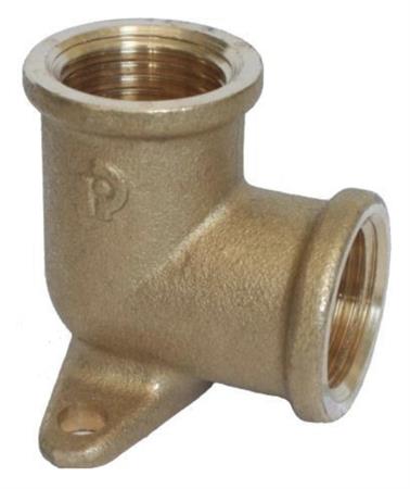 Raccordo Ottone Giallo Gomito Flangiato Femmina Femmina D.1/2