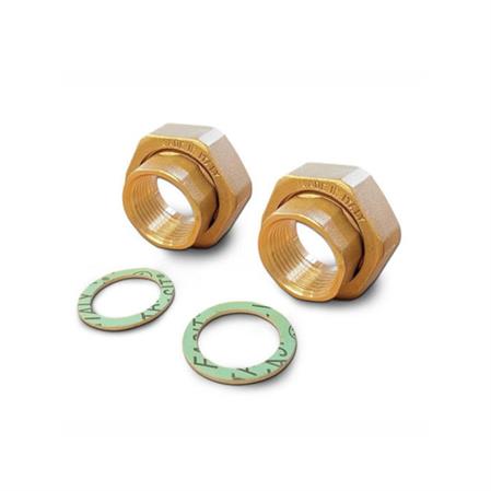 Bocchettoni Ottone per pompe di Circolazione Coppia D.2x11/4 F