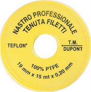 Teflon Rotolo PTFE per Gas D.19x15 mt x 0,20 mm