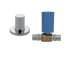 Valvola Incasso Attacchi a Pressare Cappuccio Cromato D.20 Multistr.