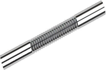 Canotto Flessibile Ottone Cromato D.32x300