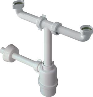 Sifone Lavello 2 Vie Senza Pilette D.11/2