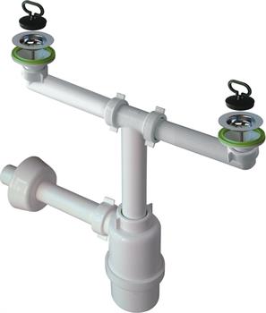 Sifone Lavello 2 Vie con Pilette D.11/2