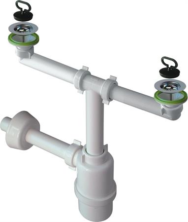 Sifone Lavello 2 Vie con Pilette D.11/2