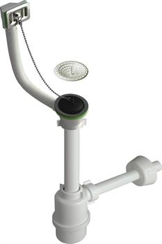 Sifone Lavello 1 Via con Piletta e Troppo Pieno D.11/2