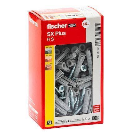 Tassello in Nylon con Vite Truciolare SX PLUS S Fischer SX6x30D.6x30