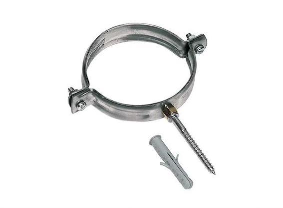 Collare Fermatubo per Tubi Pluviali Leggero D.60  Zincato