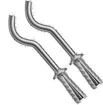 Mensole Radiatori Alluminio Tonde Coppia D.70x170 Zincate