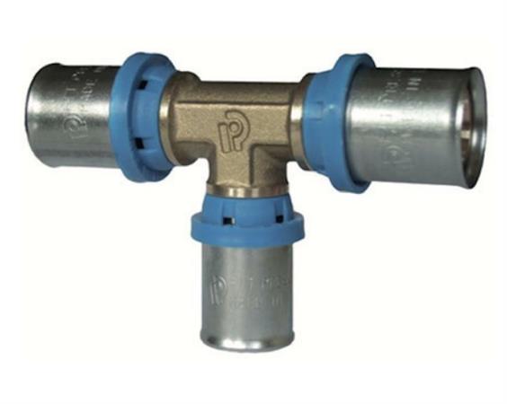 Raccordo Tubo Multistrato Pressare Tee Intermedia Rid.D.26/3x20/2x26