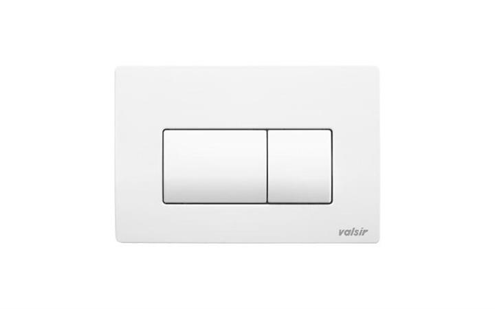 Placca Doppio Scarico Bianca  P1 x Cassetta Incasso Tropea S Valsir