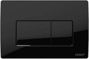 Placca Doppio Scarico P1 Nera Opaca Cassetta Incasso Tropea S Valsir