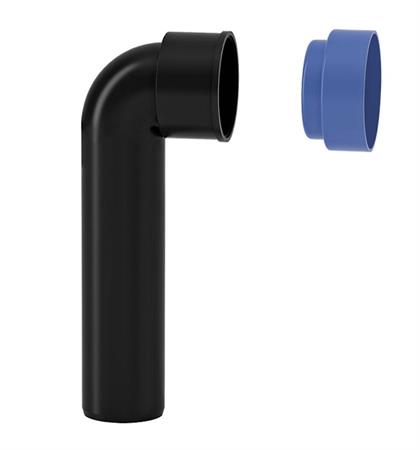 Curva Tecnica Prolungata PP Blackfire HTSW D.40x46 ad Innesto