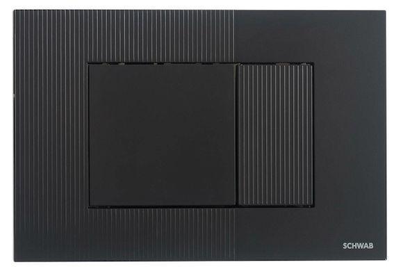Placca Metis Nero Op.Cassetta Incasso SCHWAB Doppio Flusso 3/6L(4-7)