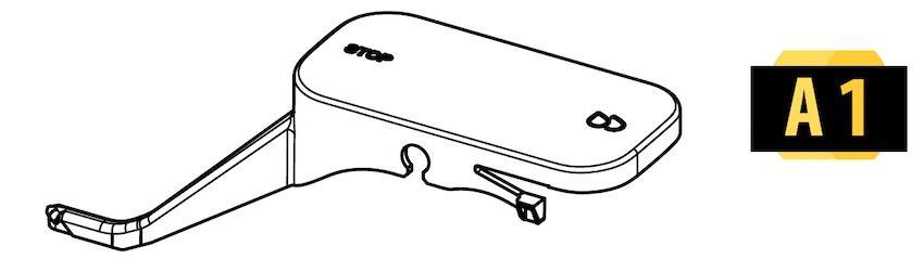 Ricambio Cassetta Iris Mono SCHWAB A1 635735 Tasto Attivazione Bianc