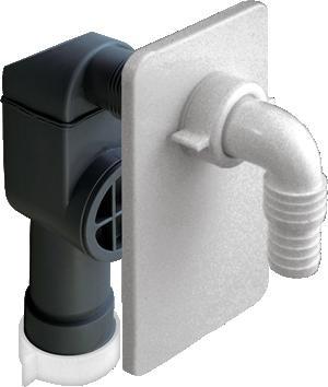 Sifone Lavatrice Incasso Pvc D.40x11/2 per Tubi ad Incollaggio