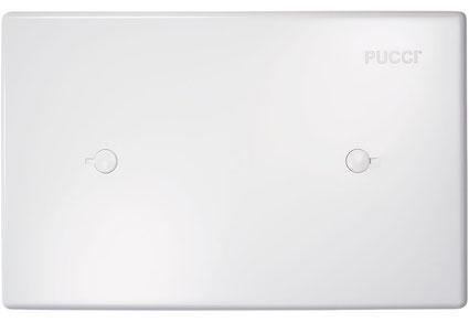 Placca Cassetta Incasso Pucci Pneumatica C/Vite-Tappi 80000710 Pucci