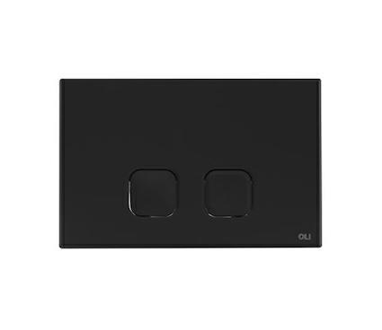 Placca Plain Dual Nero Soft Touch Doppio Pulsante per Oli74 Plus