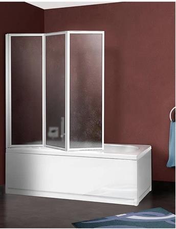 Box Vasca Parete a 3 Pannelli Pieghevoli Cm 134 - H140