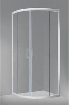 Box Doccia Semicircolare 2 Ante Scorrevoli Cm 80-80 in Acrilico