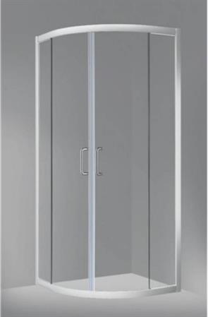 Box Doccia Semicircolare 2 Ante Scorrevoli Cm 80-80 in Acrilico