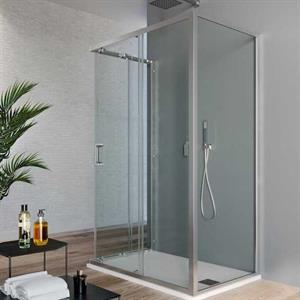 Box Lato Doccia Fisso Cristallo 6mm Traspar.Loop Evo PBS Crom.cm 70