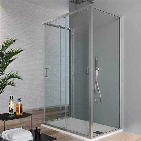 Box Lato Doccia Fisso Cristallo 6mm Traspar.Loop Evo PBS Crom.cm 80