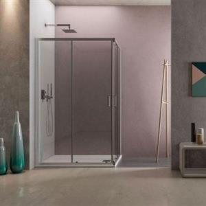 Box Porta Scor.Doccia Cristallo 6 mm Traspar.Loop Evo PBS Crom.cm120