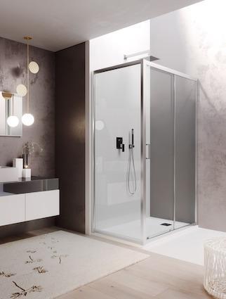 Box Lato Doccia Fisso Cristallo 6mm Stam.Tex Loop Evo PBS Crom.cm 70