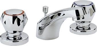 Batteria Lavabo 3 Fori con Scarico 11/4 Rubinetteria Tradizionale