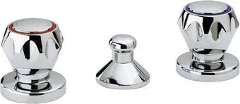 Batteria Bidet  3 Fori con Scarico 11/4 Rubinetteria Tradizionale