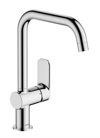 Miscelatore Lavello Cucina Leva Laterale Bocca Alta Cr.Hansa Basic