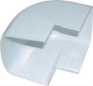 Angolo Esterno Base per Canalina per Clima PVC Bianca H50mm x P65mm