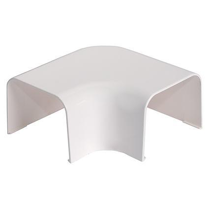 Curva Piana Base per Canalina per Clima PVC Bianca H65mm x P90mm