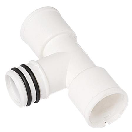 Raccordo a Tee per Tubo Spirolato Condensa Clima D.18-20 Bianco Pvc