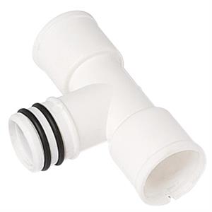 Raccordo a Tee per Tubo Spirolato Condensa Clima D.18-20 Bianco Pvc