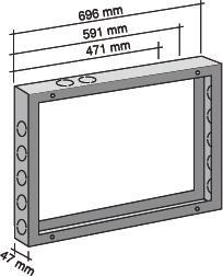 Controtelaio Distanziatore Parete Mod.Classico/Primex7000 D.47x696mm