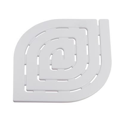Pedana per Doccia in Plastica Cm 55x55 Spirale Bianco